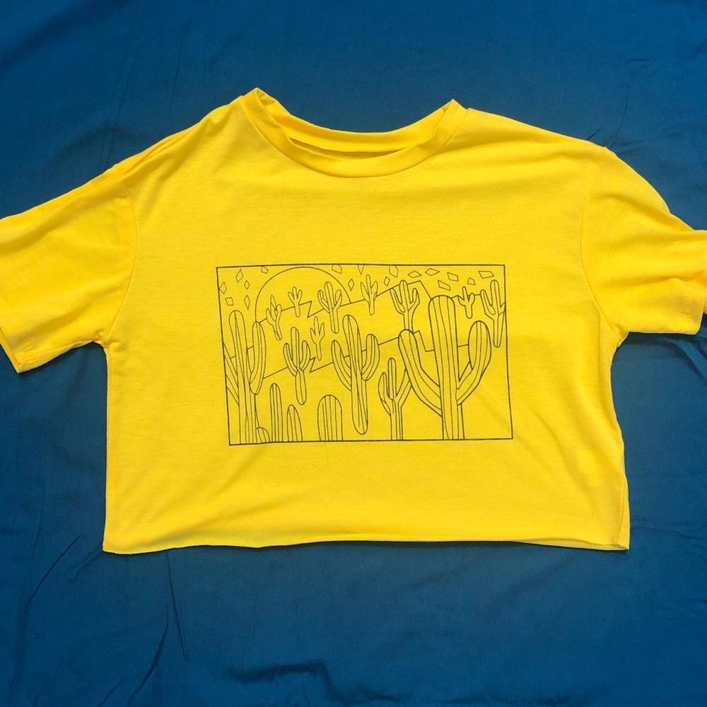 CUTE CROPPED CACTUS TEE
